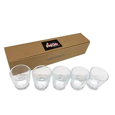 Imagem de Conjunto de copos de shot coreano Soju – 5 peças de copos transparentes base pesada com copo rígido de 50 ml, lavável na lava-louças, vidro transparente para uísque, saquê de tequila, vodca, álcool,