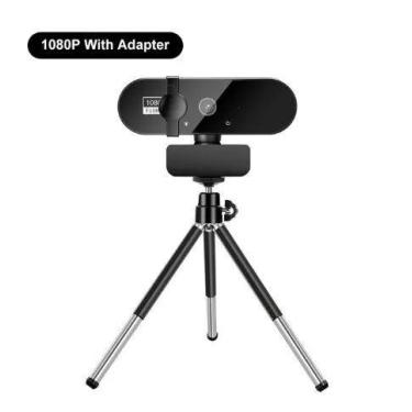 Imagem de Webcam Full Hd 1080 p Câmera Microfone 30fps Tripe rotativo, privacida