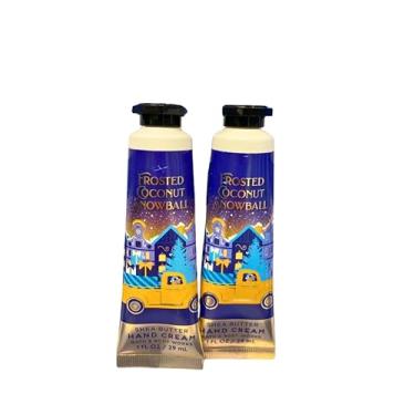 Imagem de Bath & Body Works Creme para as mãos, pacote com 2, 28 g cada tubo (bola de neve de coco rostado)