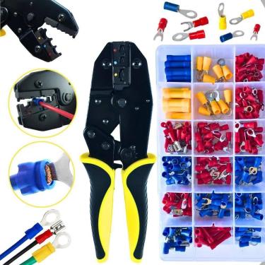 Imagem de 2X Kit Alicate Prensa Crimpar Terminal Elétrico Pré-Isolados
