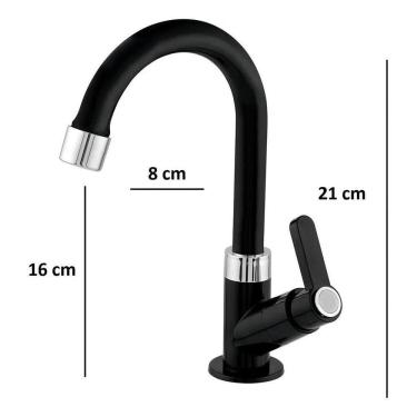 Imagem de 2X Torneira Cozinha Bancada Bica Móvel Abs Cromado 1168 - Pr