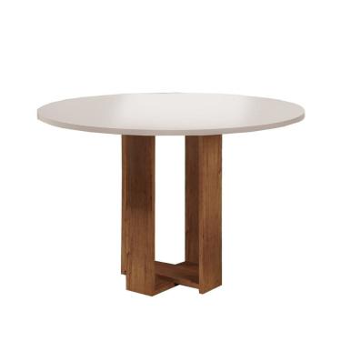 Imagem de Mesa de Jantar 4 Lugares Redonda Tampo de MDF Jady Mel/Blonde