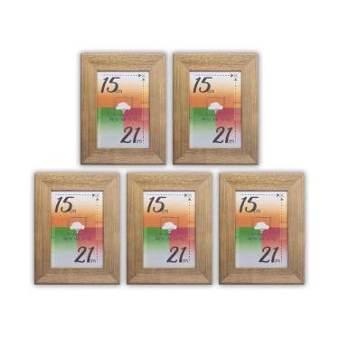 Imagem de Porta-retratos Kit 5 Quadros Molduras Borda 4cm com Acetato - Arte na 