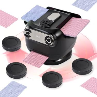 Imagem de GLUTIA 2025 Novo 2 em 1 embaralhador e revendedor automático de cartões, 4 controles remotos, rotativo 360°, recarregável