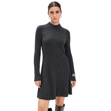 Imagem de Theory Vestido feminino canelado para viagem, Carvão, P