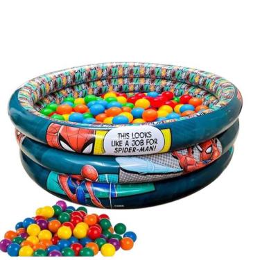 Imagem de Piscina Banheira Inflável Homem Aranha 100 Litros Infantil Criança Men