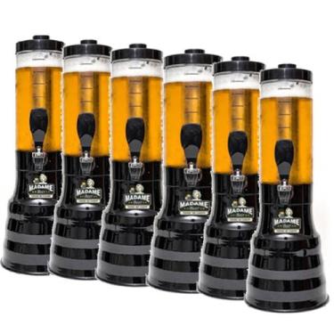 Imagem de 6 Torres De Chopp 2.2 Litros 12 Refil Base Giratória 360 - Geral