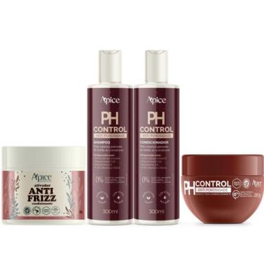 Imagem de Kit Apice PH Control Shampoo 300ml Condicionador 300ml Máscara 280g At