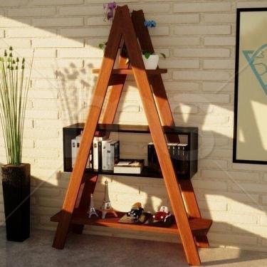Imagem de Estante Escada Madeira Maciça Decor Suze - MaderSilva