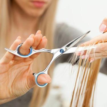 Imagem de Tesoura de cabeleireiro Kit De aço inoxidável Barbeiro Tesoura Cauda P