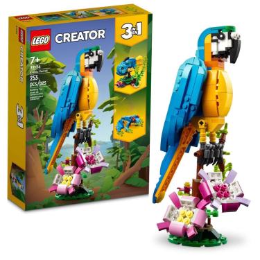 Imagem de Conjunto de brinquedos de construção LEGO Creator 3 em 1 Exotic Parrot 31136
