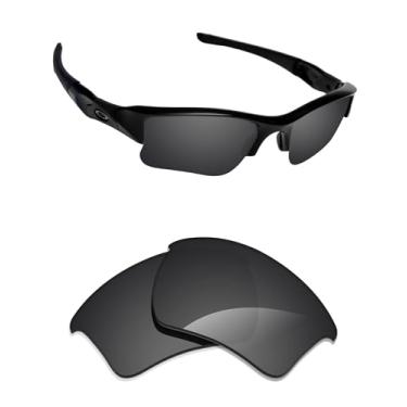 Imagem de Alphax Lentes de reposição polarizadas para óculos de sol Oakley Flak Jacket XLJ OO9009 - Opções, Stealth Black