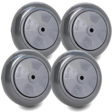 Imagem de 4 Roda 512 Carrinho Supermercado Rodinha 5 Pol Rodízio MegaLeo