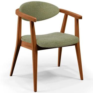 Imagem de Poltrona Decorativa Para Sala De Estar Cecília L02 Bouclê Oliva - Lyam