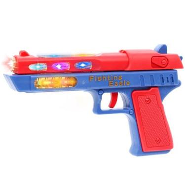 Imagem de Toy Pistol HWD Light Up com LEDs elétricos e som azul/vermelho