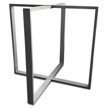 Imagem de Base De Mesa Bolton Em Aço Estilo Industrial Para Tampos de Pedra Vidr