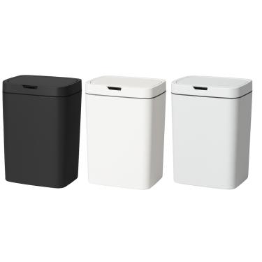 Imagem de Lixeira Tampa Abertura Inteligente Slim Plástico Capacidade de 15 Litros Para Cozinha Banheiro Escritório