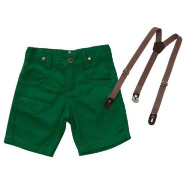 Imagem de Bermuda Com Suspensório Infantil - Várias Cores - Pequenos Encantos Ba