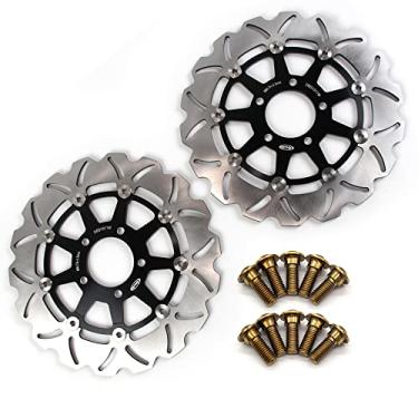 Imagem de Arashi Discos de freio dianteiro Rotores com parafusos de montagem para Suzuki DL650 V-STROM 650 2004-2006, DL1000 VSTROM 1000 2002-2010, SV1000 2003-2007, SV1000S 03-07, acessórios de motocicleta