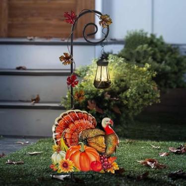 Imagem de VV-Ladybug Luz solar de jardim de abóbora de peru, metal, decoração de ação de graças, decoração de outono para jardim, pátio e gramado, decoração de Natal e presentes de Ação de Graças