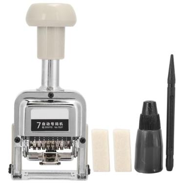 Imagem de HEEPDD Máquina de Numeração, Número Auto -tinto Carimbo Automático Máquina de Numeração Metal Number Stamps Kit para Numerar NAN Consecutiva