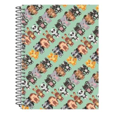 Imagem de Caderno Capa Dura Fofinhos 10 Matérias 160 Folhas Espiral - PanAmerica