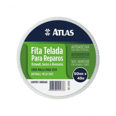 Imagem de Fita Telada Atlas Reparos P/Drywall/Gesso/Alvena 50Mmx45Mts