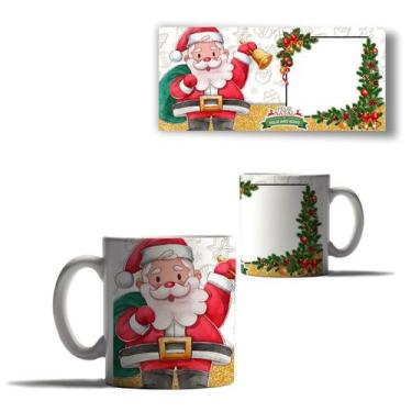 Imagem de Caneca Porcelana Natal Sua foto Papai Noel Neve Arvore Amor - Enjoy Sh