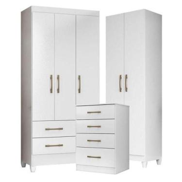 Imagem de Guarda Roupa Infantil Lima Com Cômoda Ms913 E Armário Multiuso New íri