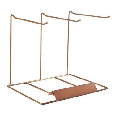 Imagem de Deevoka Organizador de jóias expositor jóias display multifuncional moda metal jóias organizador titular para brincos pulseira, 3FilasOuro 26x19x22cm