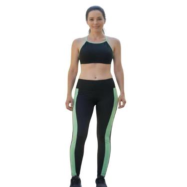 Imagem de Conjunto Fitness Feminino Roupa Academia Legging Top-Feminino