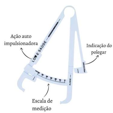 Imagem de Adipometro Medidor Gordura Corporal Fita Imc Antropometrica - LOVE SAU