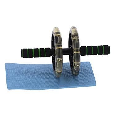 Imagem de Rolo de roda abdominal Equipamento de exercício antideslizante Rodas duplas Roda de treino central para entusiastas de fitness Homens Mulheres Treinamento de ginástica em casa