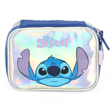 Imagem de Estojo Escolar Box Juvenil Stitch Holográfico - Luxcel
