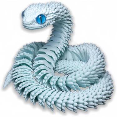 Imagem de Modelo de animal impresso em 3D Snake Viper Sky Blue - Marca Própria