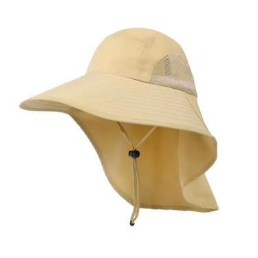 Imagem de Chapéu de proteção solar de verão, chapéu de pesca de aba grande, chapéu de viagem, chapéu de proteção solar, tecido à prova d'água