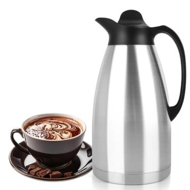 Imagem de ShineMe Garrafas de café de 3 l para manter o calor, urna de café de aço inoxidável a vácuo de parede dupla, dispensador grande isolado de água quente e café com tampa hermética, retenção de calor 12H