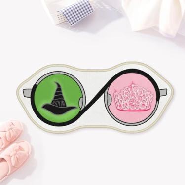 Imagem de Allenjoy 79 cm x 35 cm Tapetes de banheiro mágicos e realeza chapéu de bruxa coroa tapete tapete antiderrapante lavável