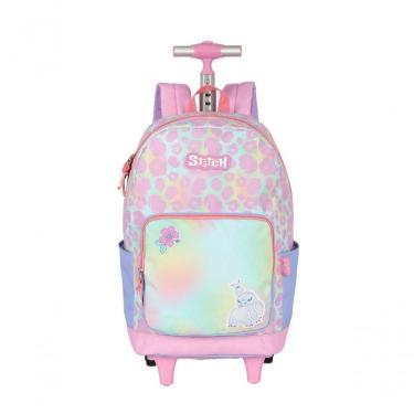 Imagem de Mochila Com Rodas Stitch Rosa - Unico Rosa
