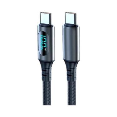 Imagem de Cabo USB a Para Tipo C De Carga Ultra Rápida 6A 120W Com Display LED P