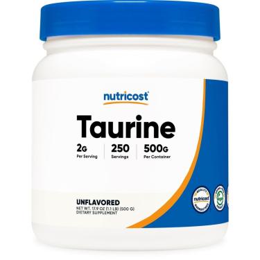 Imagem de Taurina Em Pó Nutricost 500G - 250 Porções-Unissex