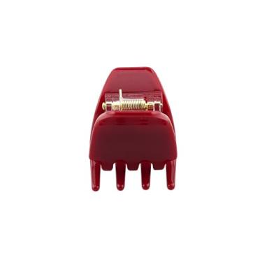 Imagem de Hana Mia Presilhas de cabelo pequenas para mulheres – Presilha de garra vermelha, mini grampo de cabelo para cabelos grossos e finos, clipe de mandíbula antiderrapante de 2,5 cm para meninas