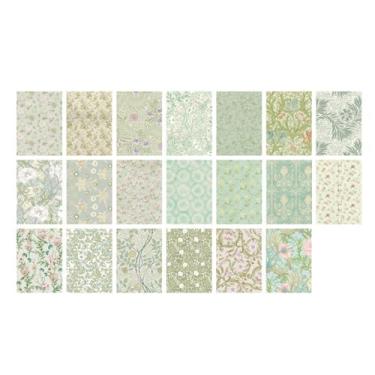 Imagem de Junk diário adesivo decalque papel diy scrapbook 40 pçs padrão de flor decoração para álbum de fotos artesanato material de papel leve