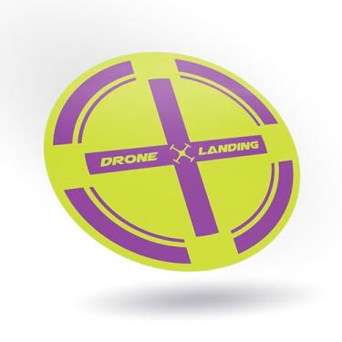 Imagem de Adesivo Decalque Drone Landing Pad Case – Vinil 14.0 cm – Escolha Cor/Design – FPV & DJI Case Marker – Impermeável UV Impresso por KCD (Círculo Clássico, Roxo/Verde)