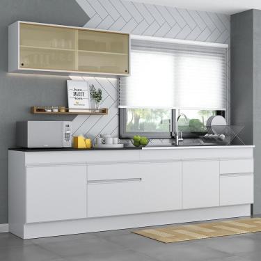 Imagem de Armário De Cozinha Compacta Com Rodapé Mp2112.891 Branco