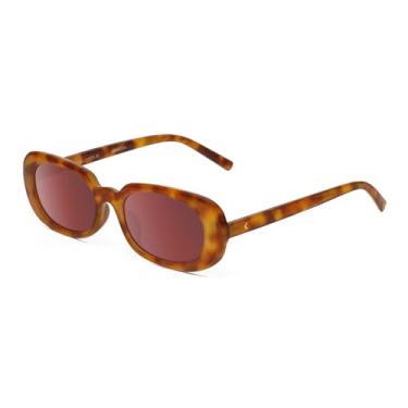 Imagem de Calabria K+K Designer Óculos de sol femininos modernos óculos de sol feminino moderno chique elegante leve moda durável Sunnies, Cristal Havana Tartaruga, Large