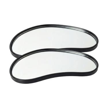 Imagem de Kit 2 Pçs Bandeja Decorativa Espelhada Lavabo Difusor Banheiro Aparador Organizador de Objetos Sala (Orgânica Preta - Mod C)