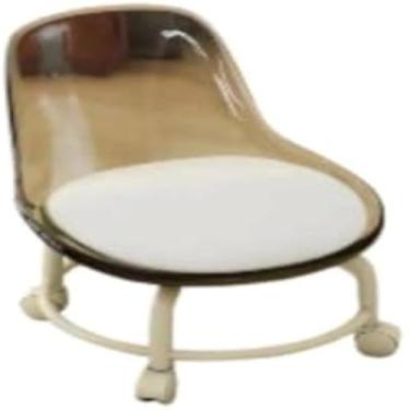 Imagem de Banqueta ergonomica, rodinhas, altura ajustavel, estofado confortavel, giratoria, resistente, multiuso, compacta, elegante - Cores sortidas