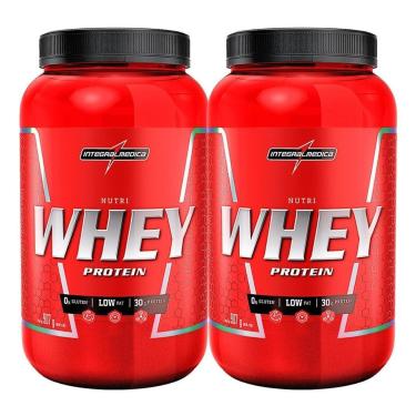Imagem de Suplemento em Pó Combo 2x Whey Protein Nutri Isolado Concentrado Cookie 900g Pote - Integralmedica-Unissex