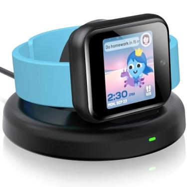 Imagem de Suporte de carregador magnético para SyncUP Kids Watch 2 - Base de carregamento rápido compatível com T-Mobile Sync UP Kids Watch 2 com cabo carregador de 9 metros, design portátil para viagens